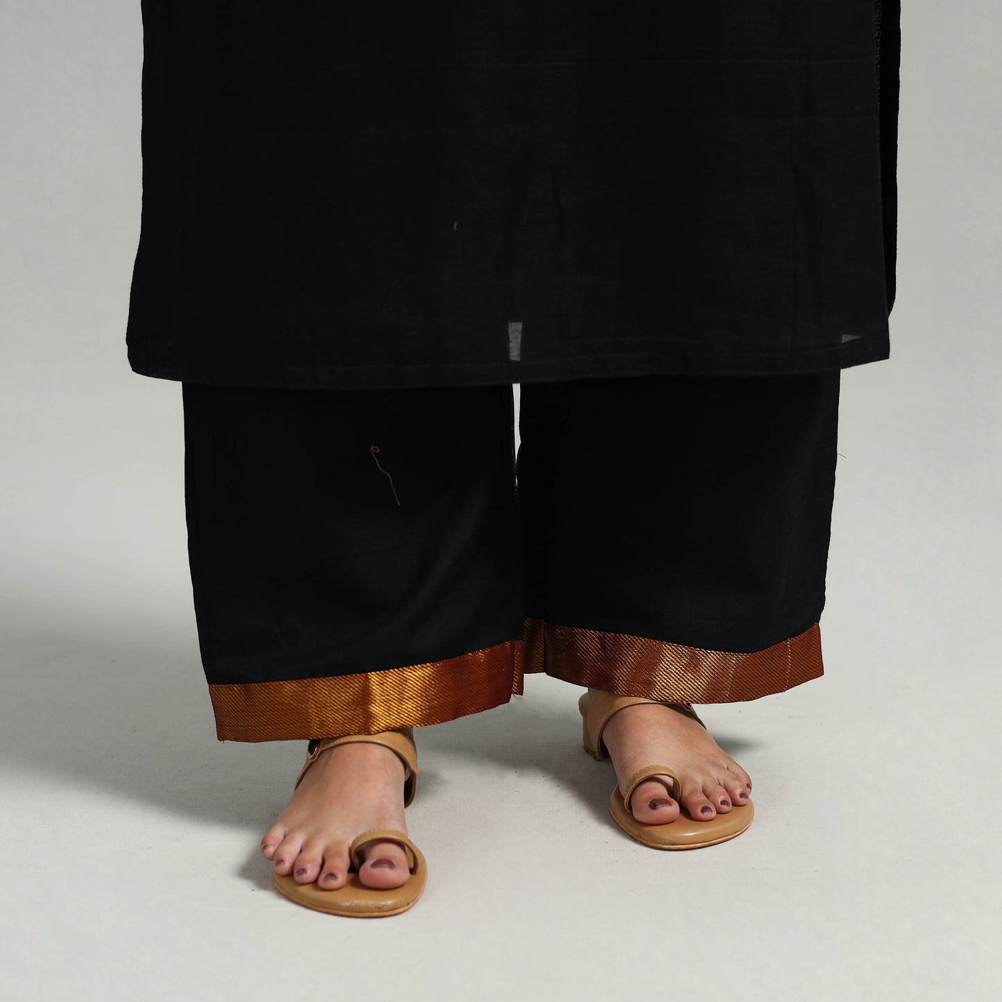 Buy Cotton Black Dharwad Kurta Set with Palazzo & Dupatta