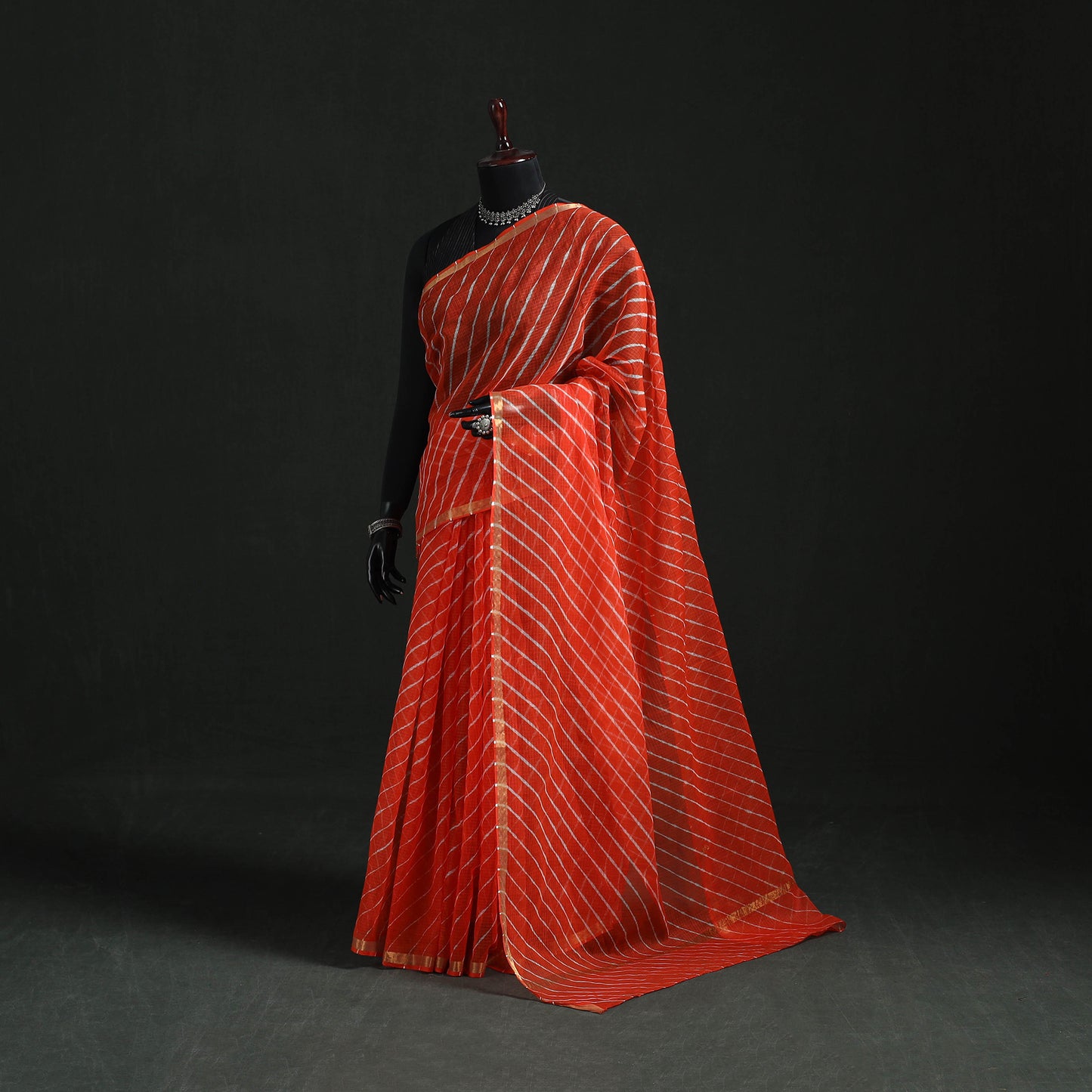 Tie-Dye Kota Doria Cotton Leheriya Saree 11