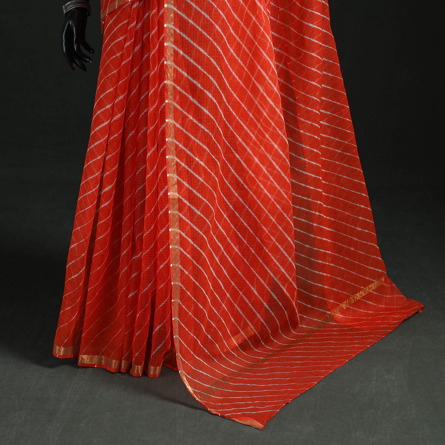 Tie-Dye Kota Doria Cotton Leheriya Saree 11