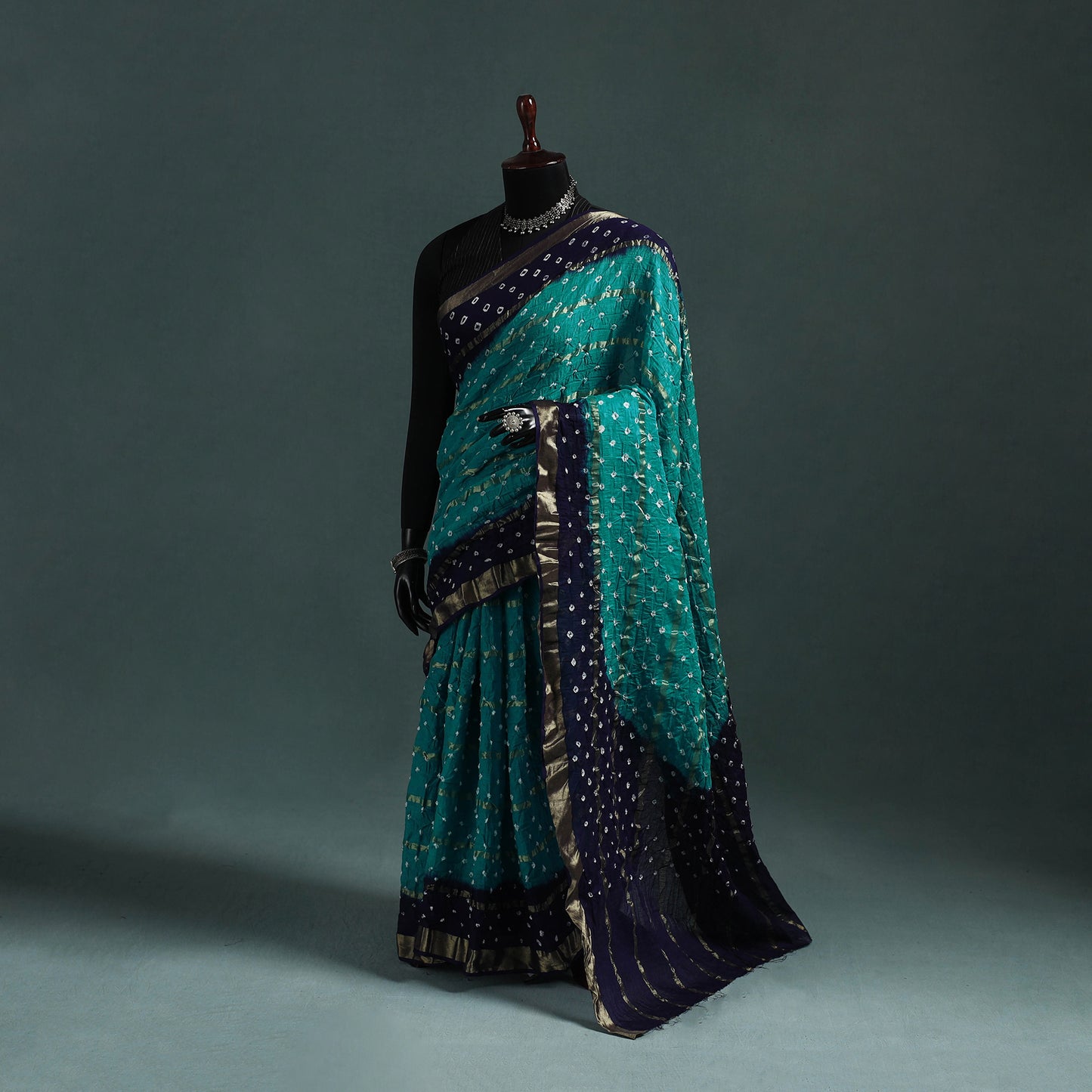 Kutch Tie-Dye Bandhani Cotton Saree with Blouse Piece 19