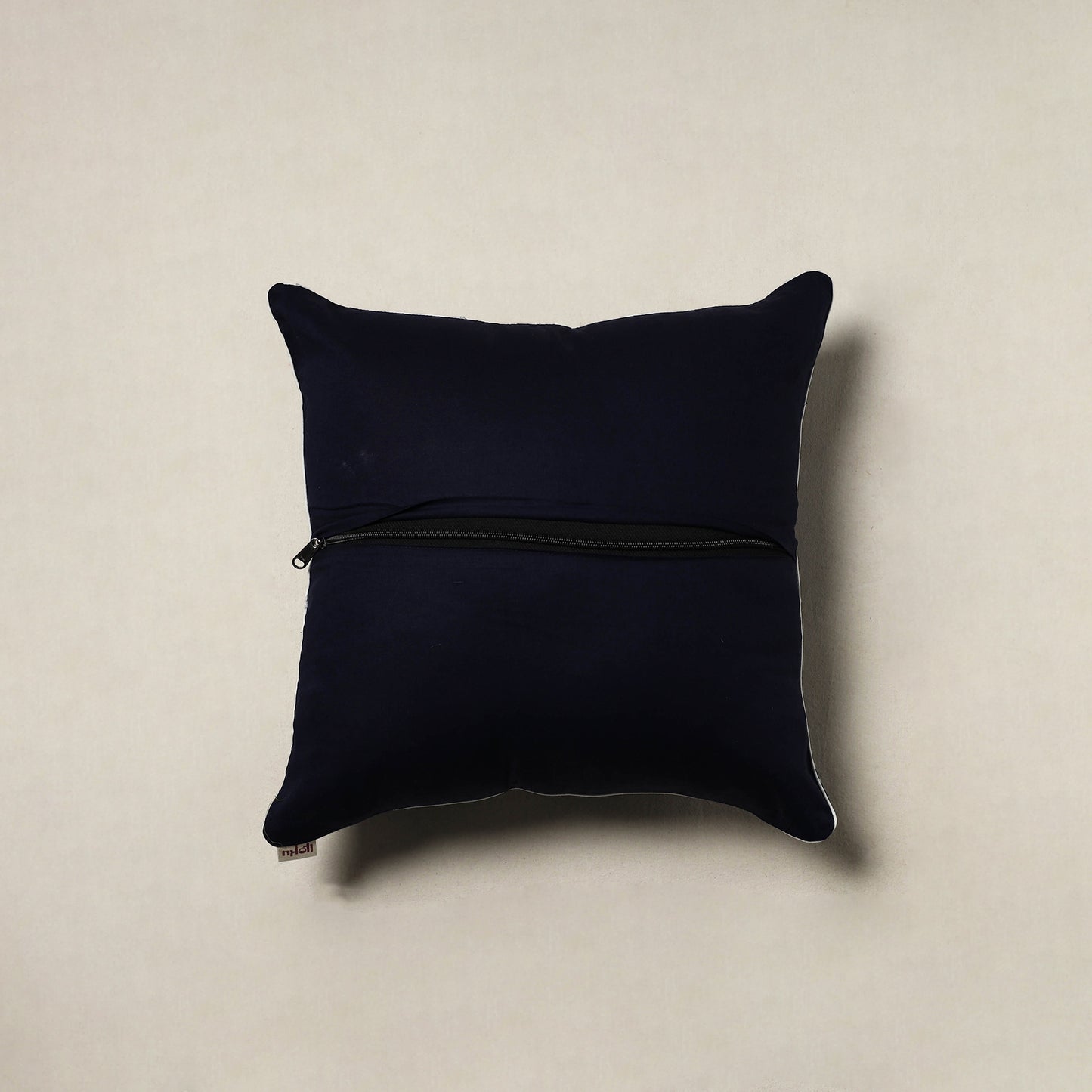 Indigo Bagru Hand Block Print Cushion Cover (16 x 16 in) 60