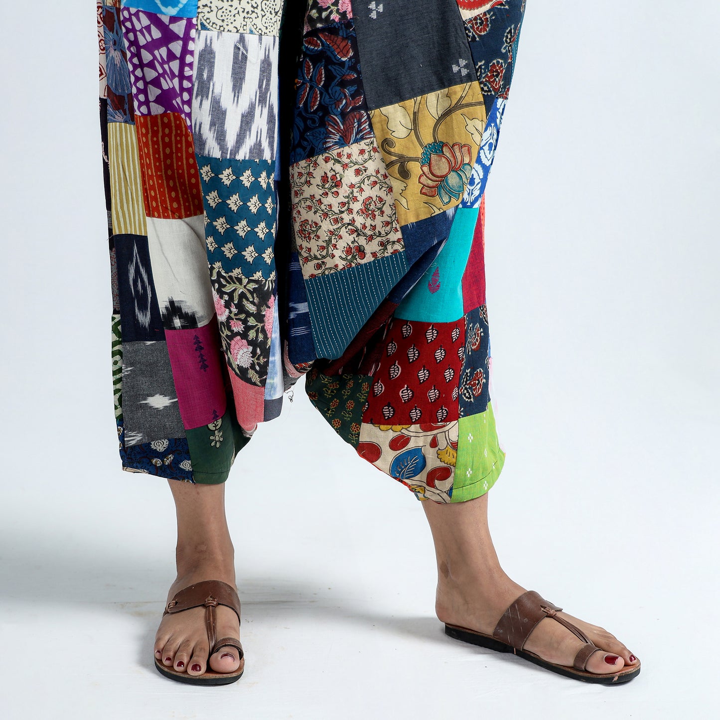 patchwork harem pant