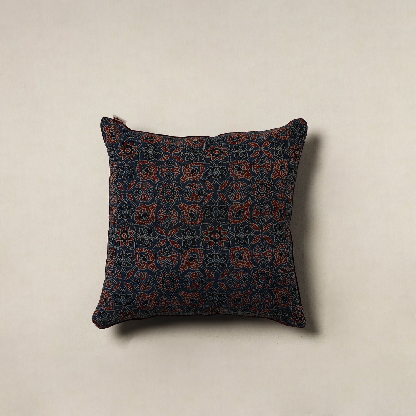 Ajrakh Hand Block Print Cushion Cover (16 x 16 in) 62