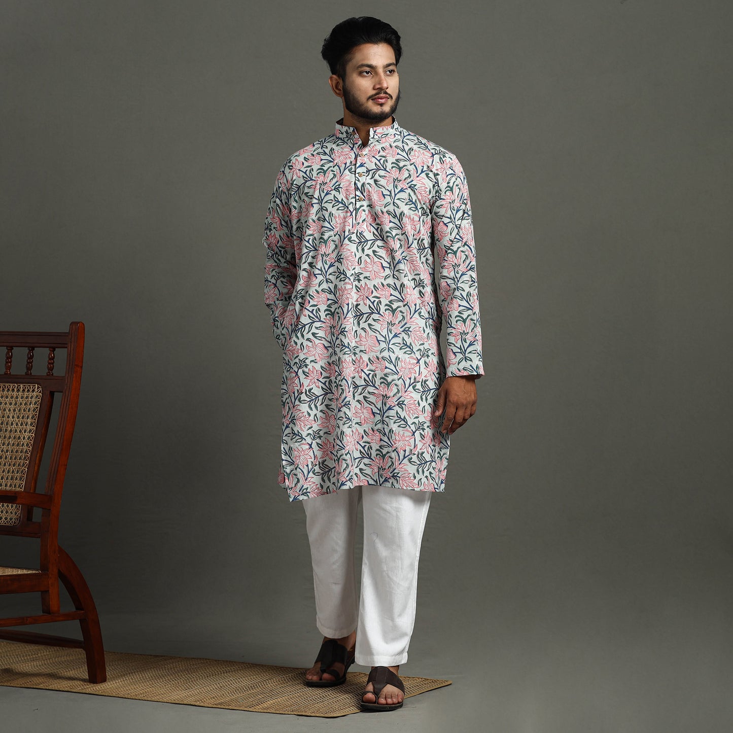 sanganeri men kurta