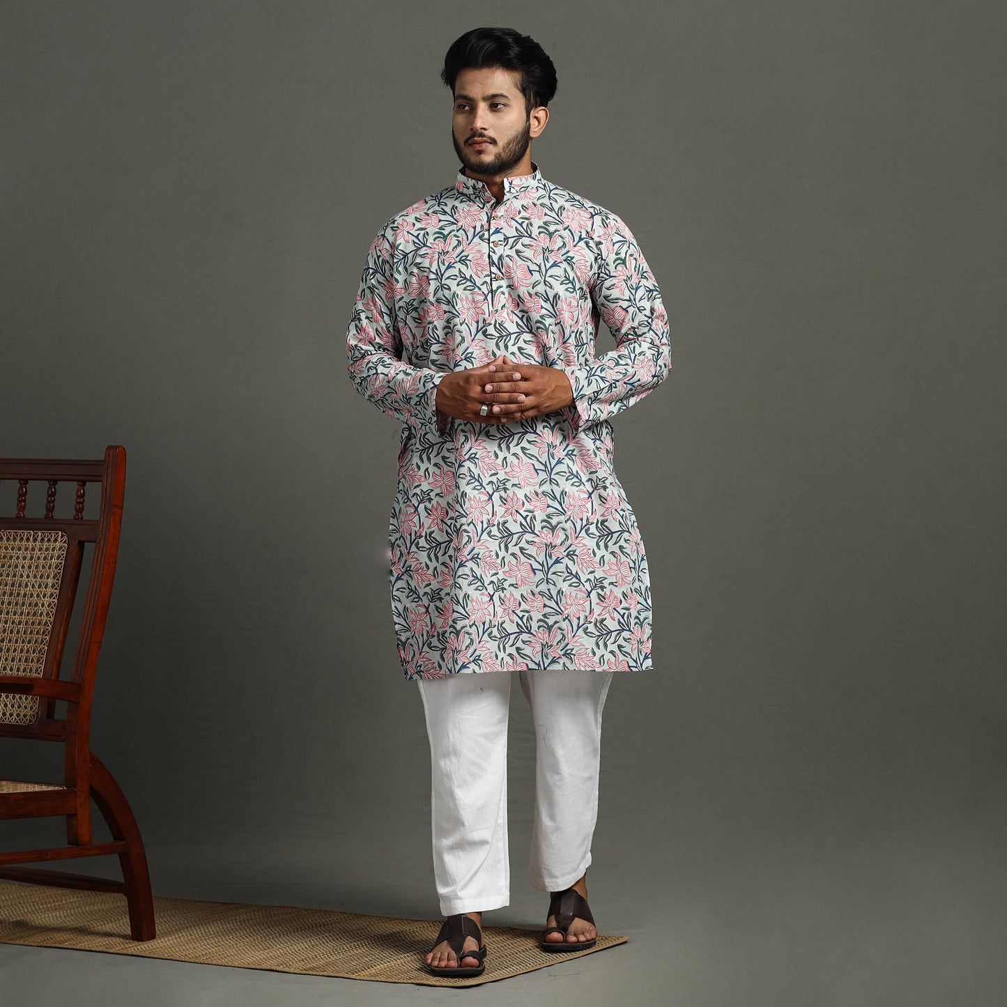 sanganeri men kurta