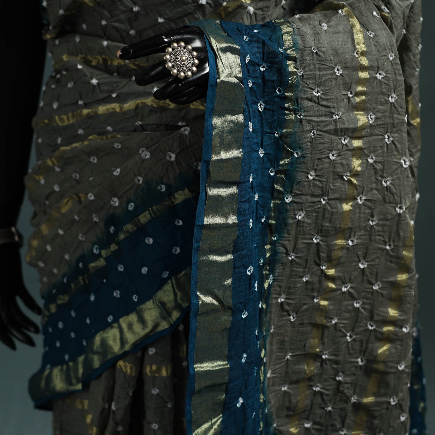 Kutch Tie-Dye Bandhani Cotton Saree with Blouse Piece 21