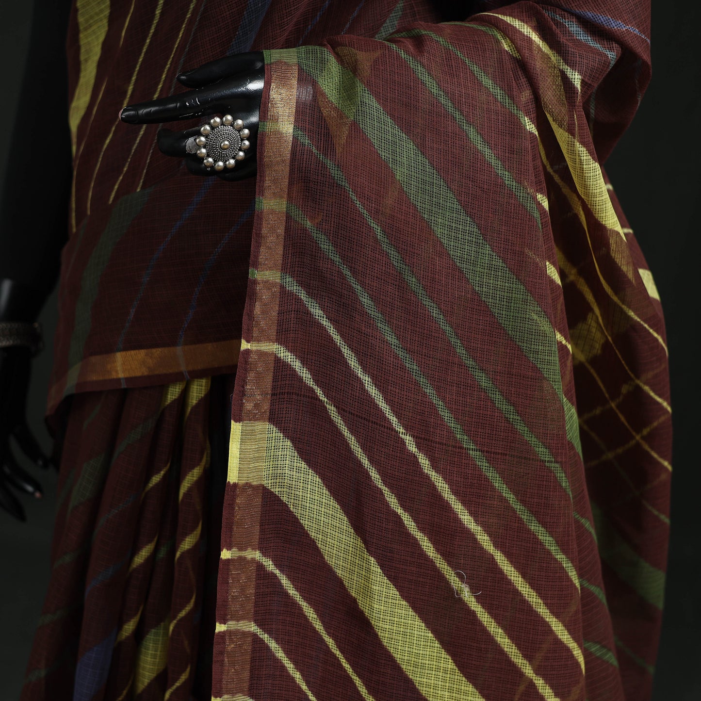 Tie-Dye Kota Doria Cotton Leheriya Saree 14