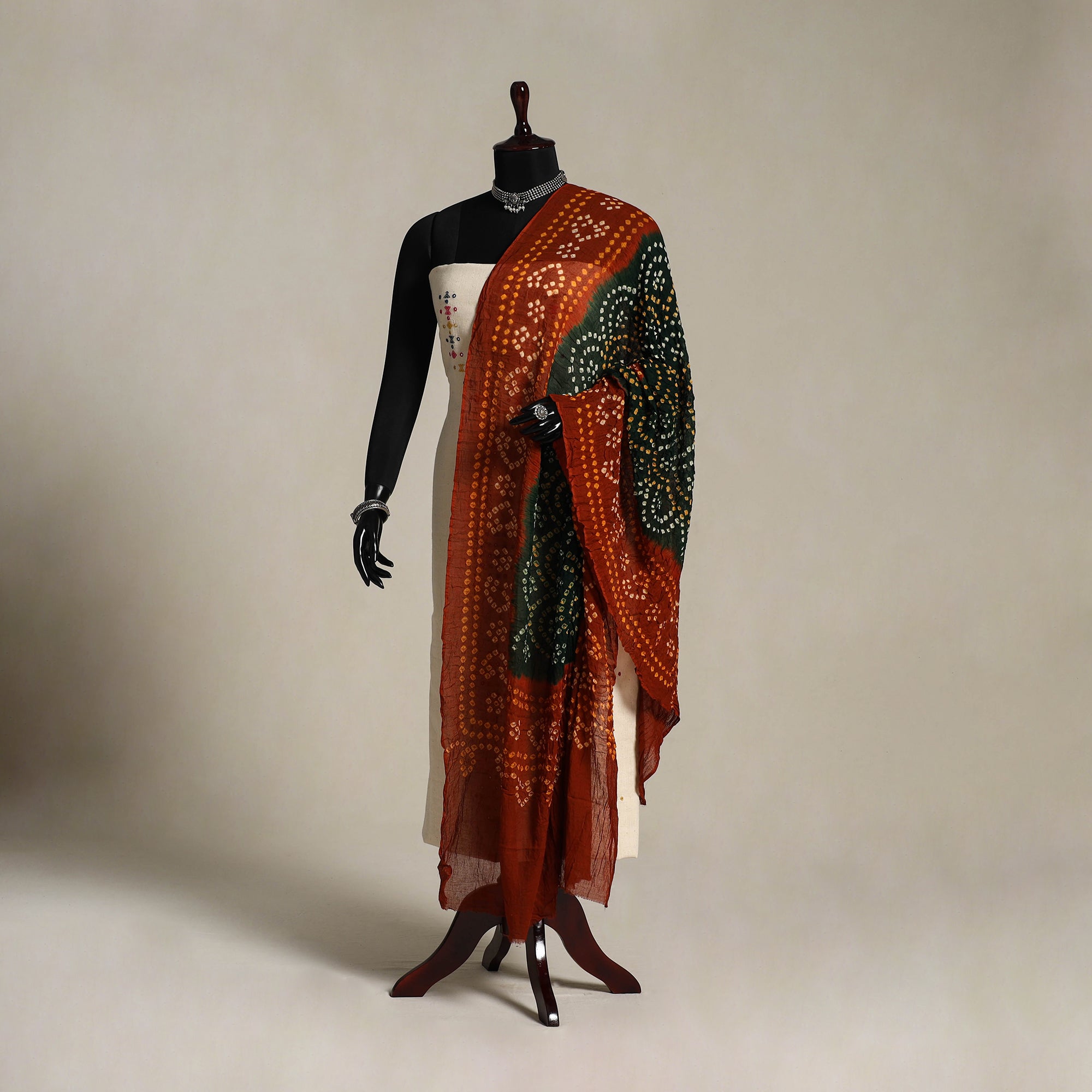 Blue - Kutch Tie-Dye Pure Mul Cotton Bandhani Dupatta 03