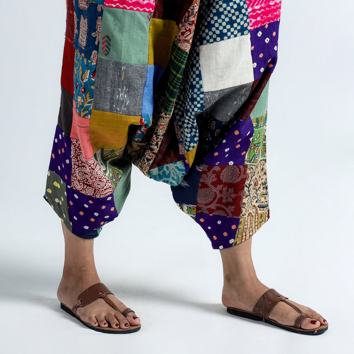 patchwork harem pant