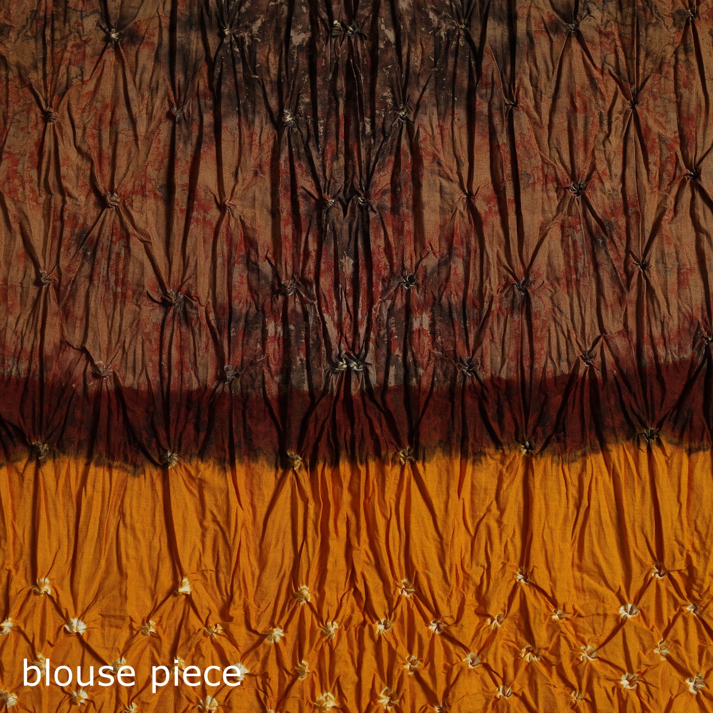 Kutch Tie-Dye Shibori Bandhani Cotton Saree with Blouse Piece 24