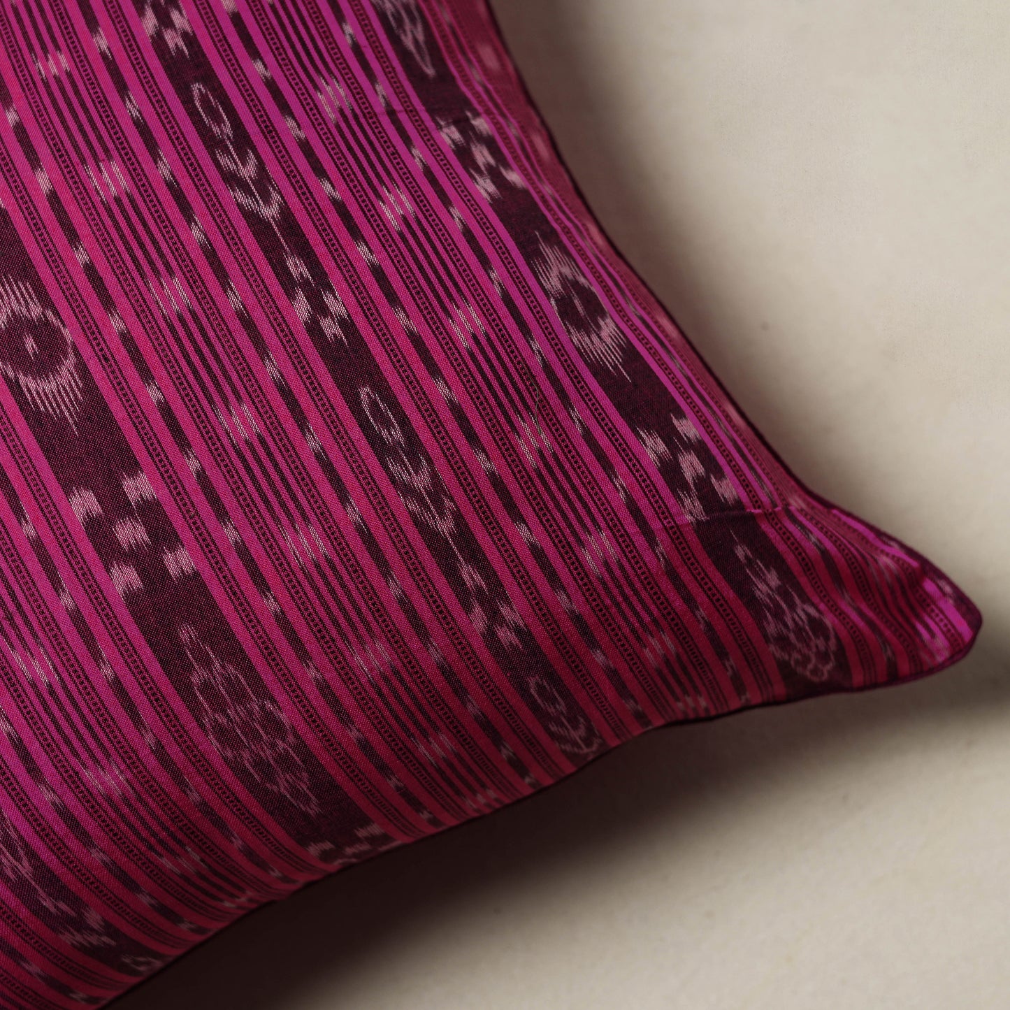 Sambalpuri Ikat Weave Cushion Cover (16 x 16 in) 02
