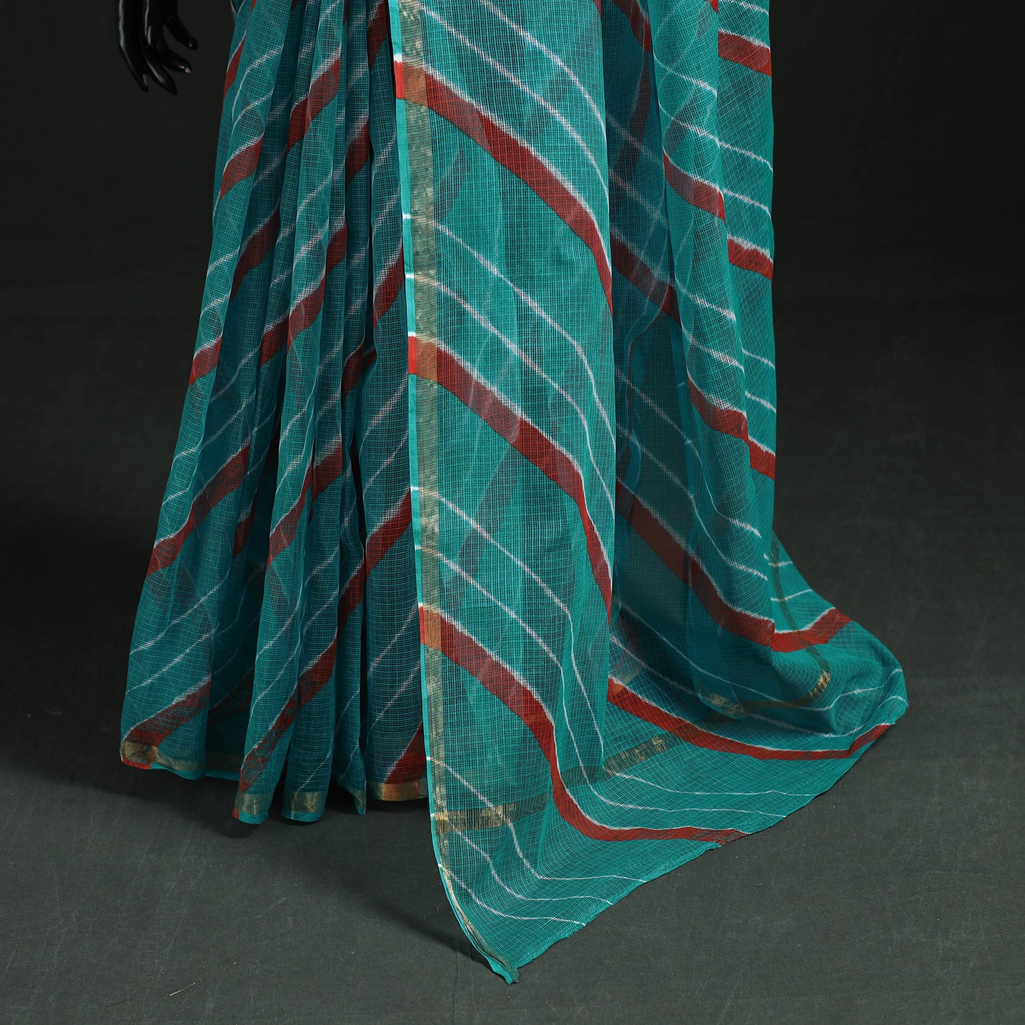 Tie-Dye Kota Doria Cotton Leheriya Saree 18