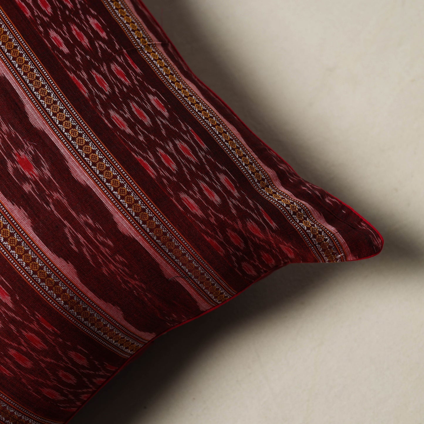 Sambalpuri Ikat Weave Cushion Cover (16 x 16 in) 04
