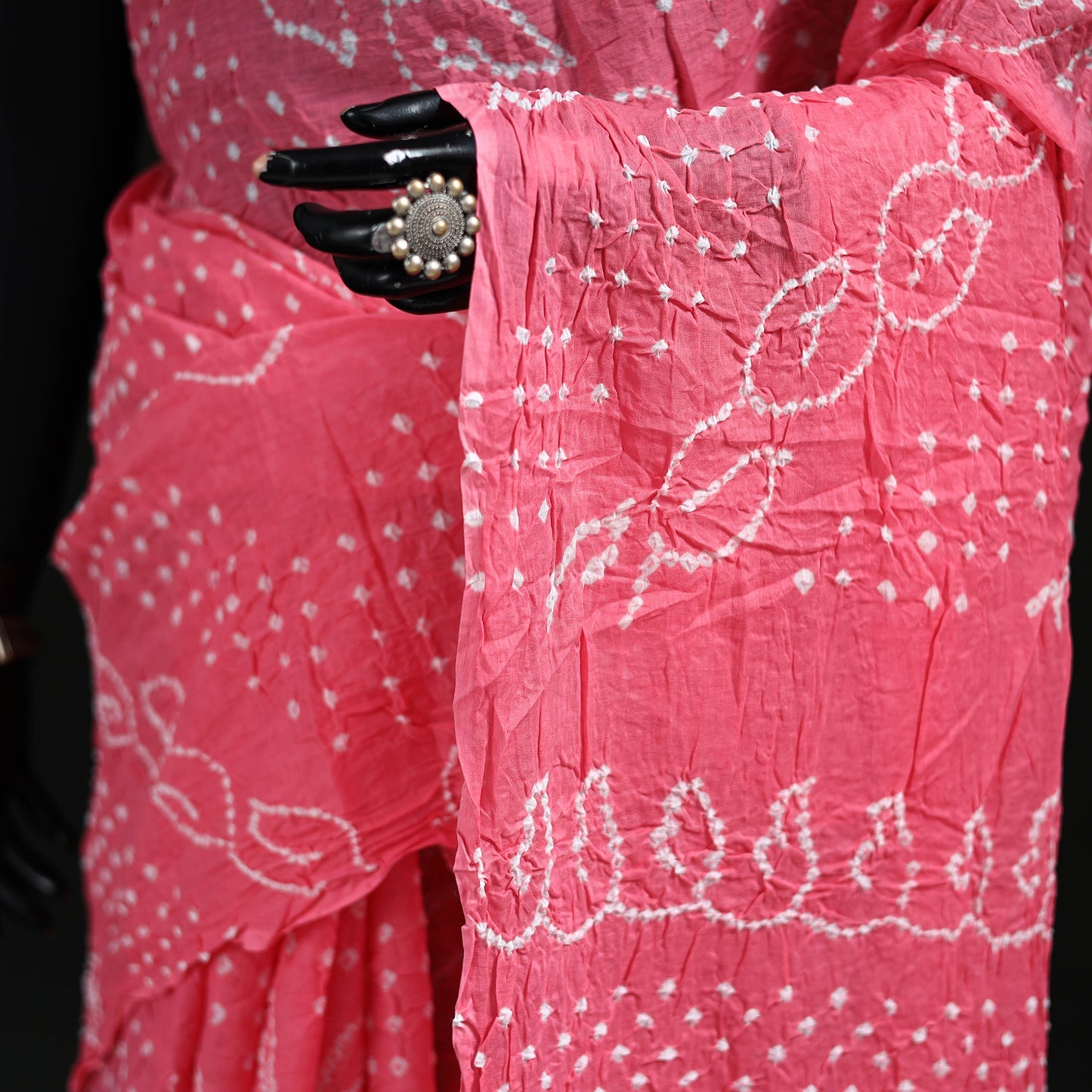 Kutch Bandhani Tie-Dye Cotton Saree 39