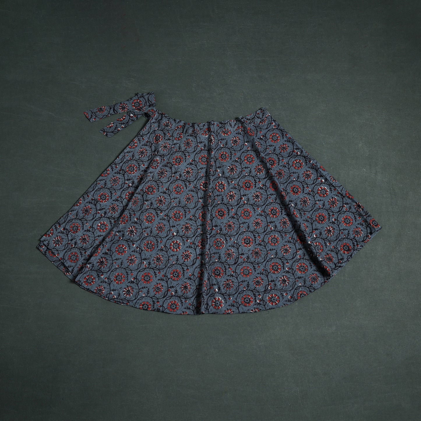 Bagru Hand Block Print Cotton Wrap Around Skirt 15
