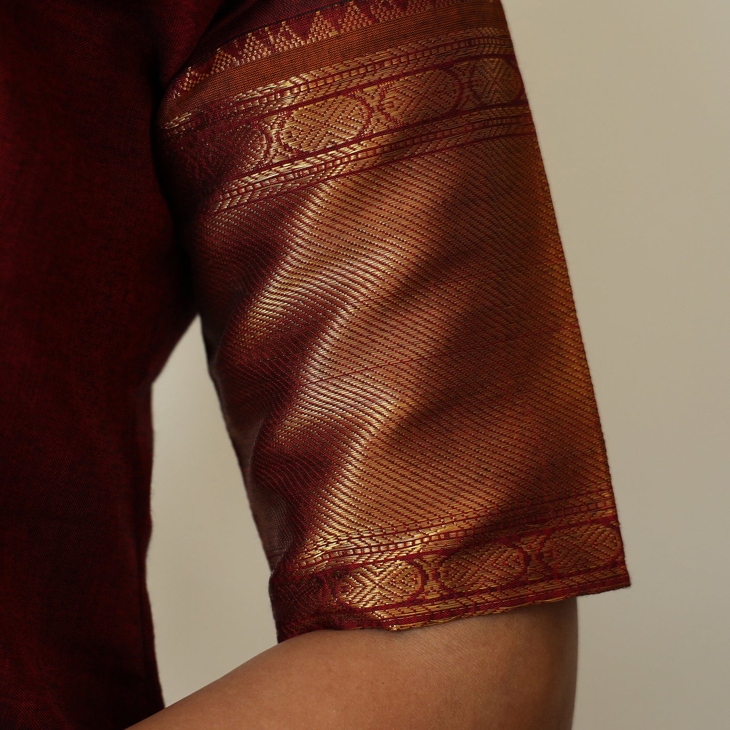 Maroon - Dharwad Cotton Kurta with Palazzo & Dupatta Set 22