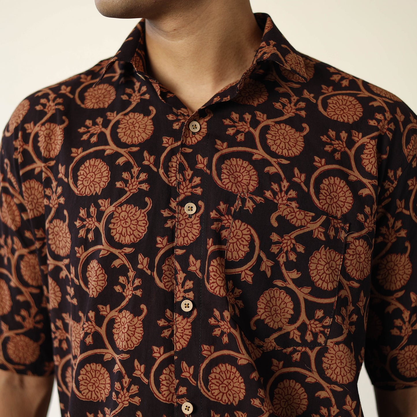 Buy Bagh Block Printed Cotton Men Half Sleeve Shirt 09 Online at iTokri.com