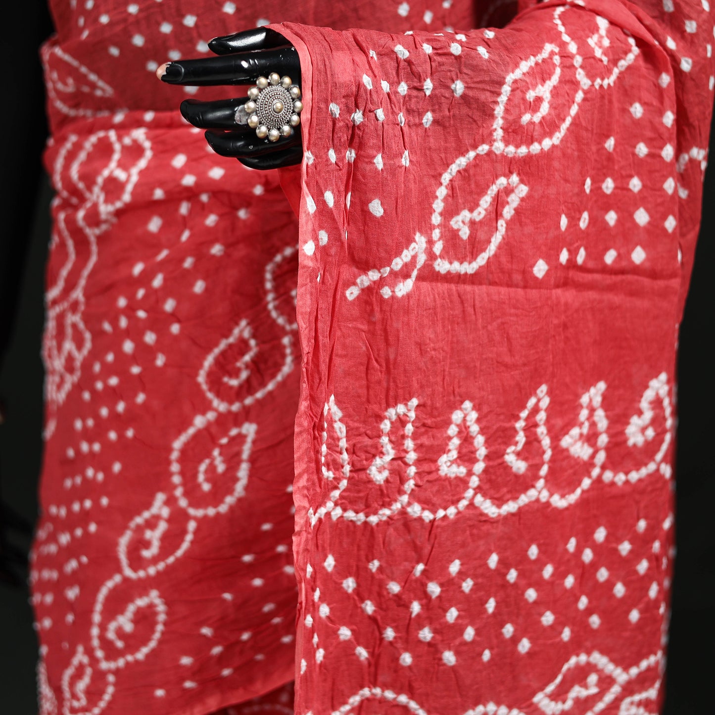 Kutch Bandhani Tie-Dye Cotton Saree 41