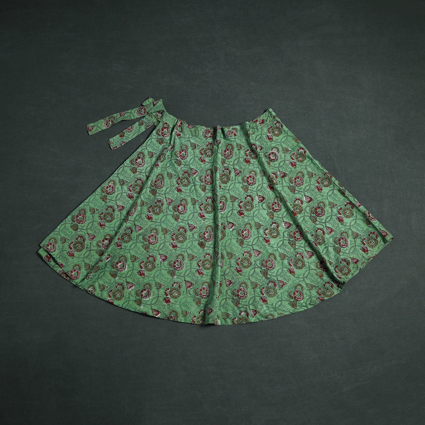 Bagru Hand Block Print Cotton Wrap Around Skirt 07