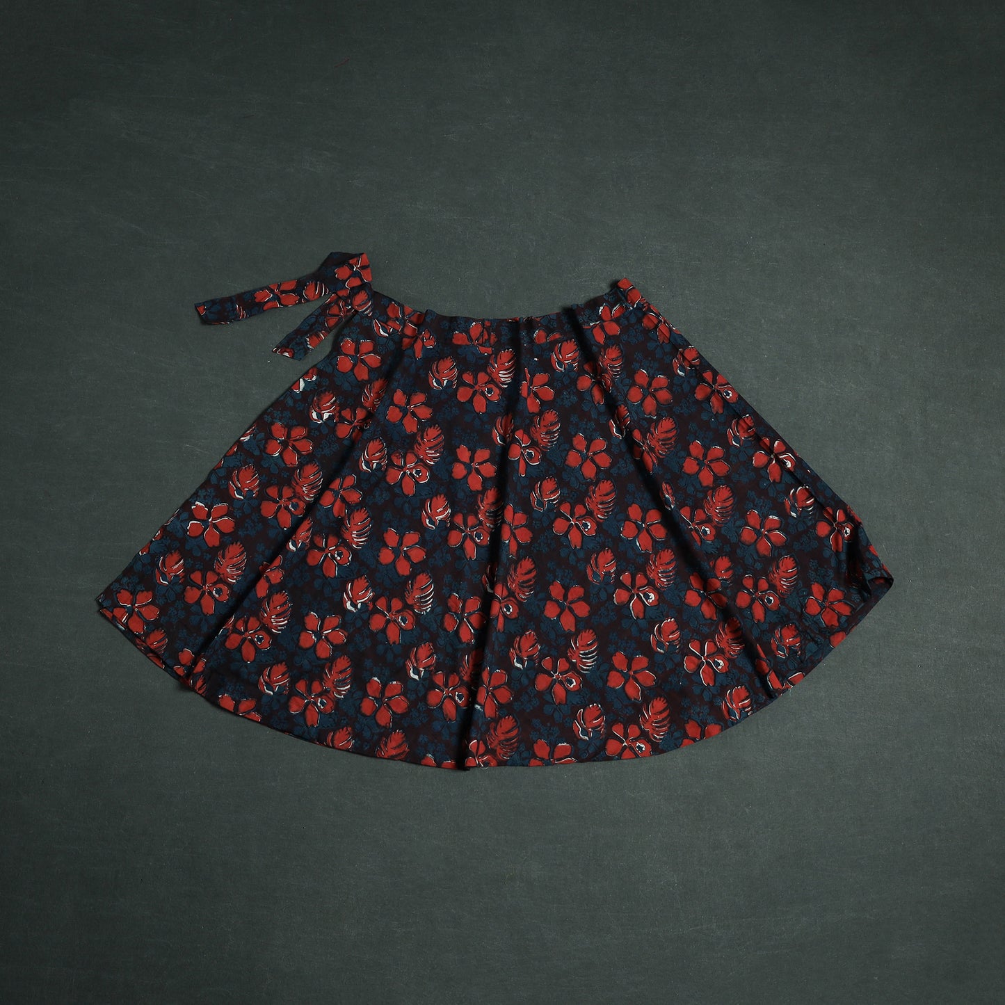 Bagru Hand Block Print Cotton Wrap Around Skirt 04