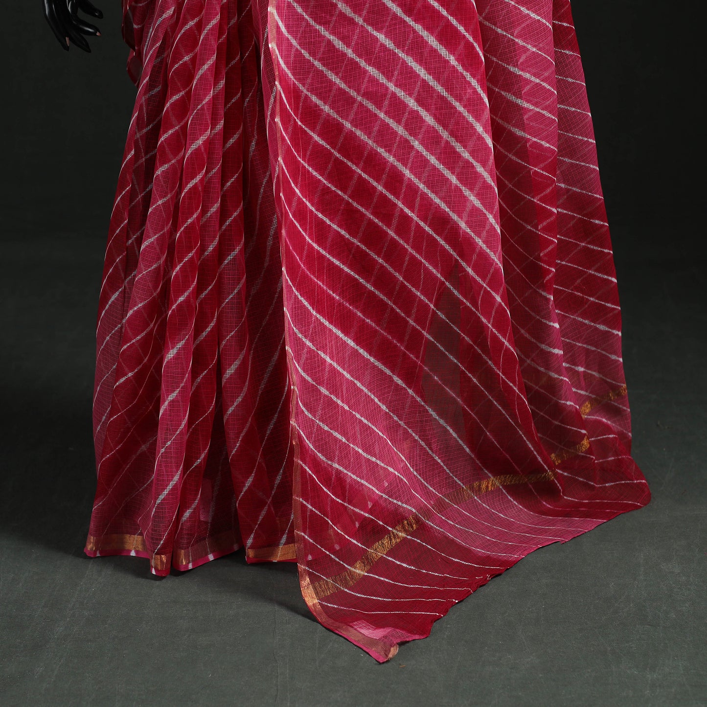 Tie-Dye Kota Doria Cotton Leheriya Saree 22