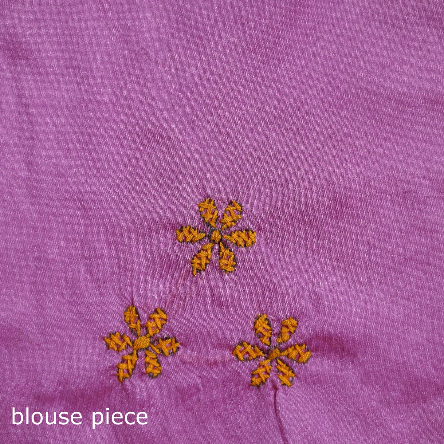 Purple - Bengal Nakshi Kantha Hand Embroidered Silk Saree 51