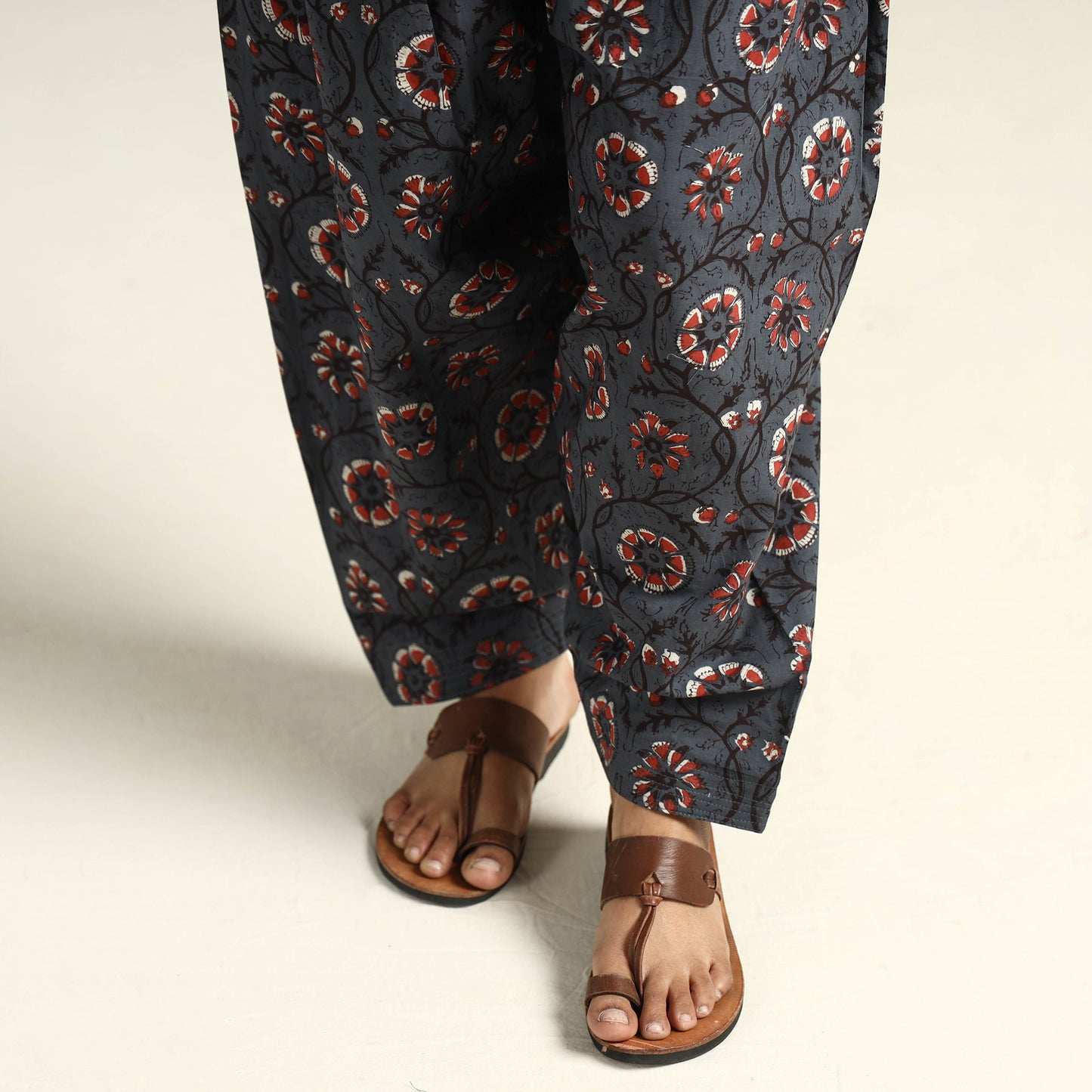 Buy Bagru Block Printed Cotton Elasticated Salwar Online at iTokri.com