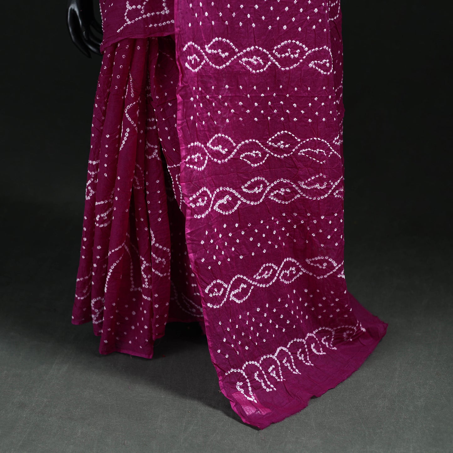 Kutch Bandhani Tie-Dye Cotton Saree 44