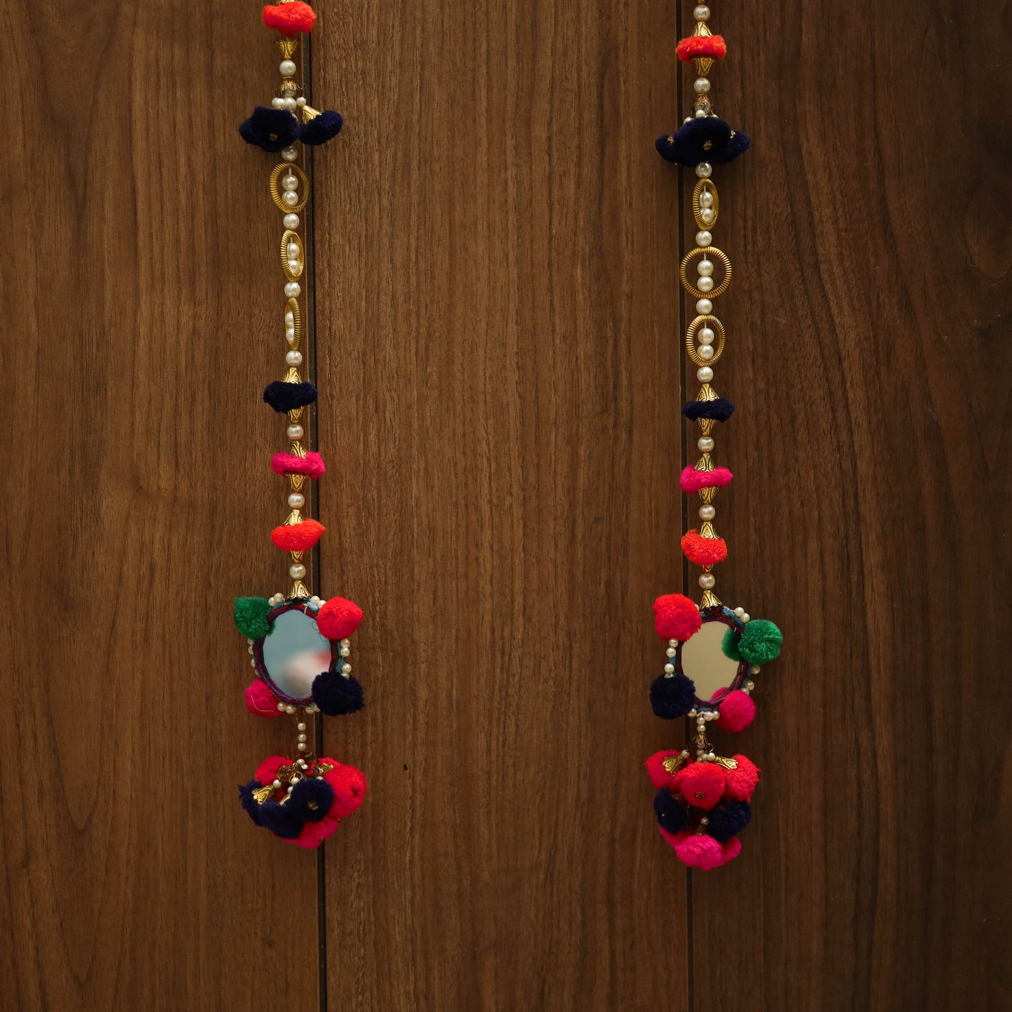 Kutch handmade bead & mirror work hanging (set of 2) 31