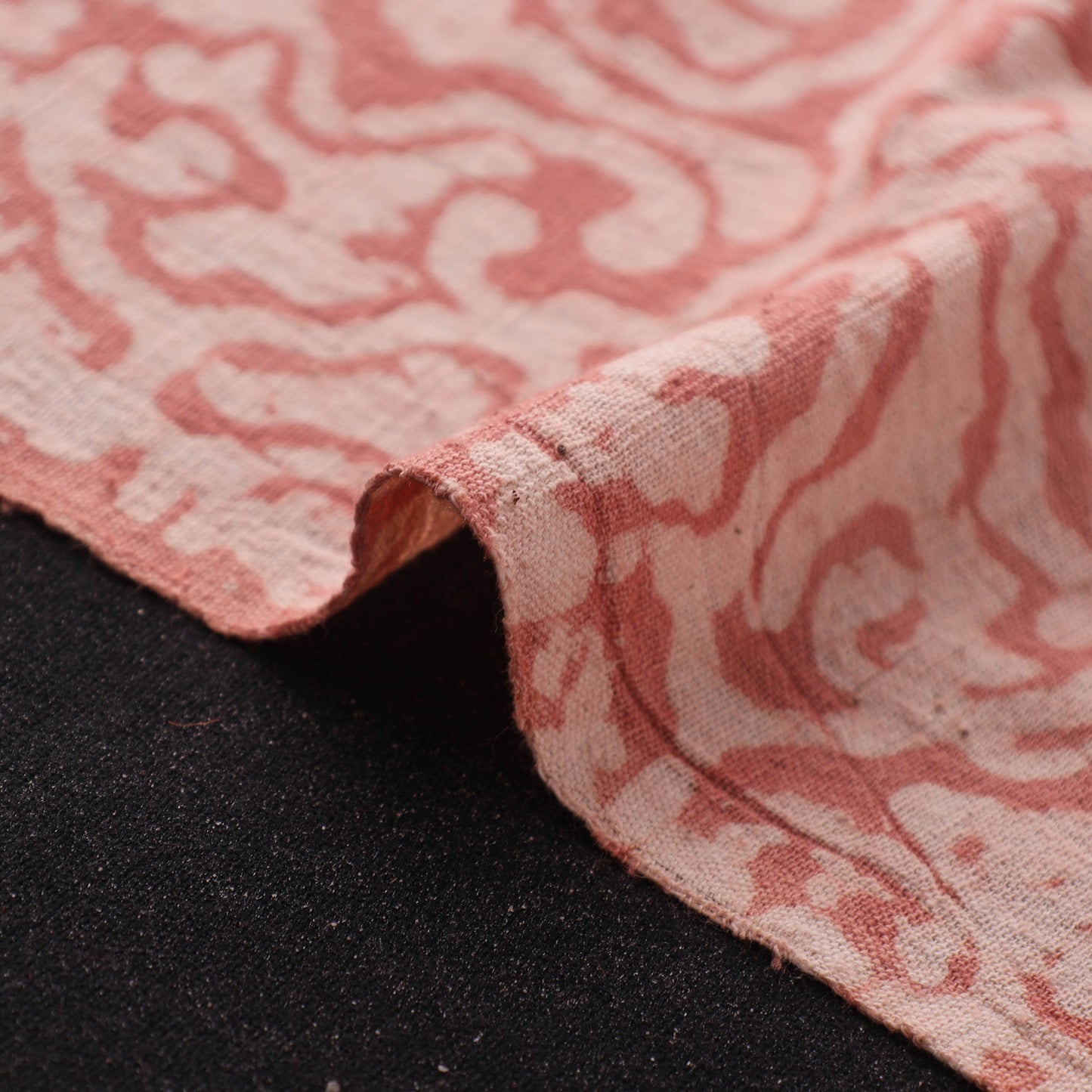 Red - Authentic Kutch Hand Block Batik Print Pure Handwoven Natural Dyed Kala Cotton Fabric 67