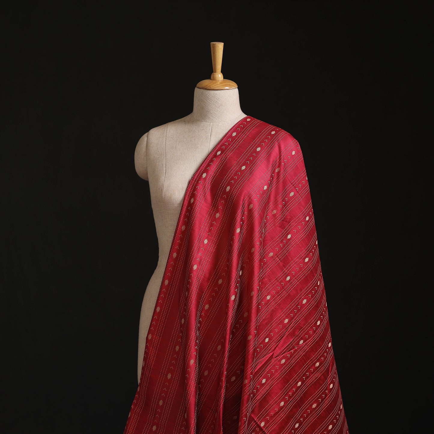 Thread Buti Spun Dupion Viscose Silk Plain Fabric 19