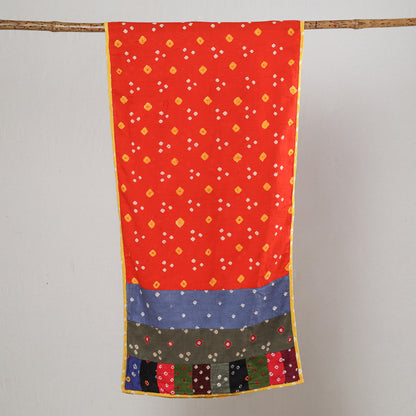 Multicolor - Bandhani Tie-Dye Patchwork Cotton Stole 61