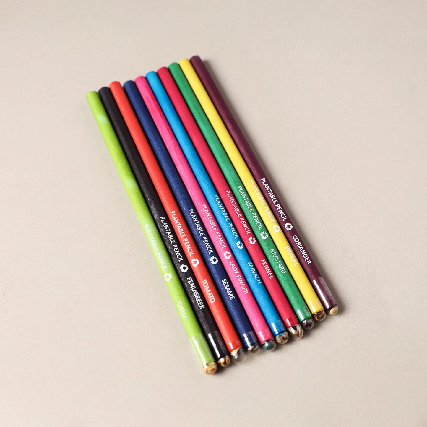 Eco-Friendly Plantable Seed Handmade Paper Pencil (Set of 10) 01