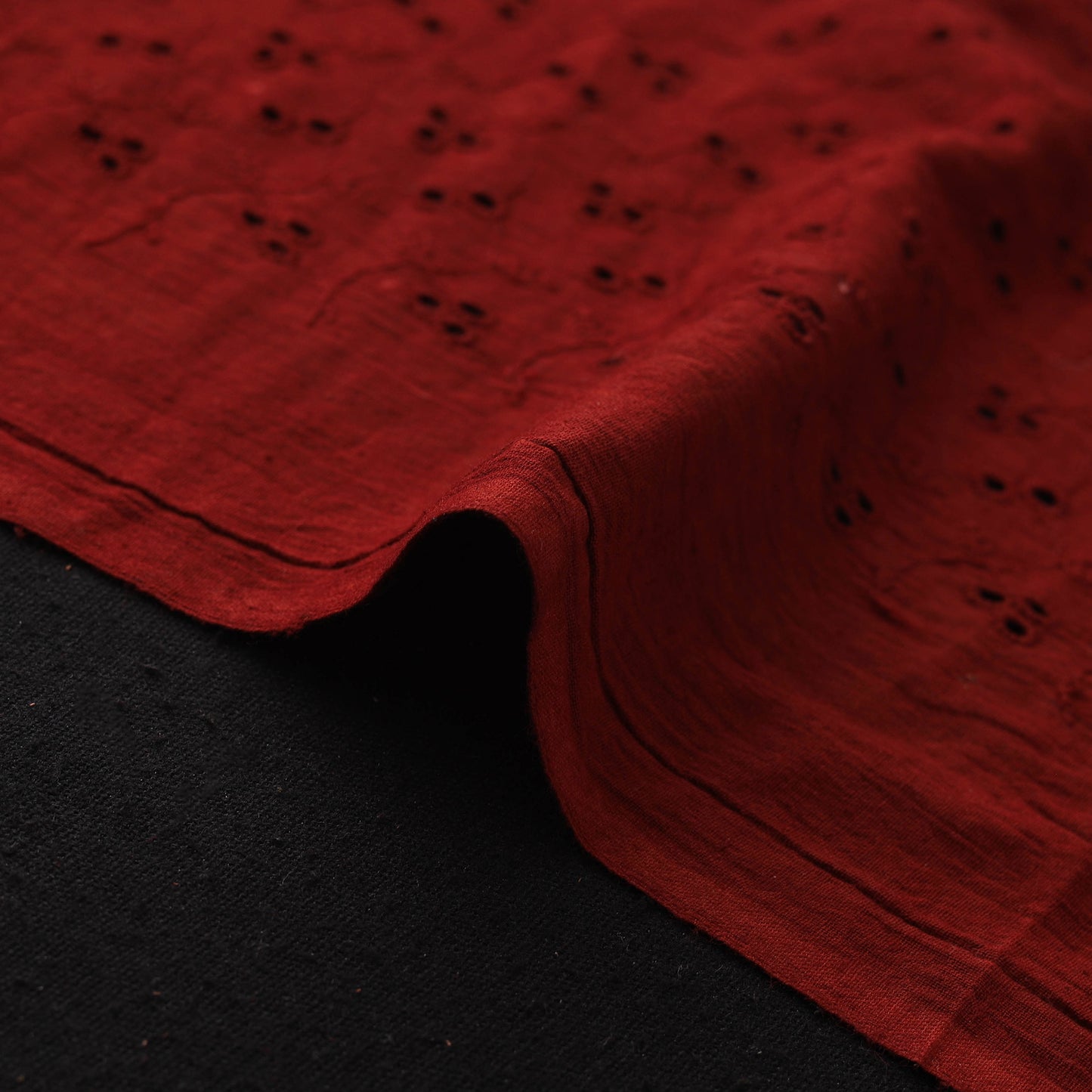 Hakoba Hand Block Ajrakh Print Natural Dyed Cotton Fabric 04