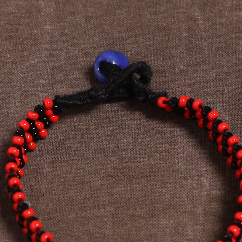 Red - Bead Work Handmade Baiga Tribal Bracelet 29