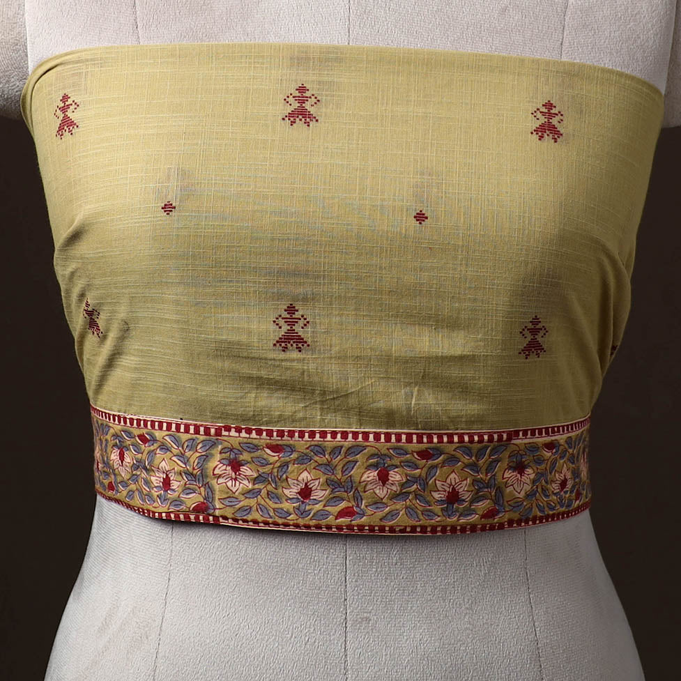 Jacquard Weave Cotton Blouse Piece 03
