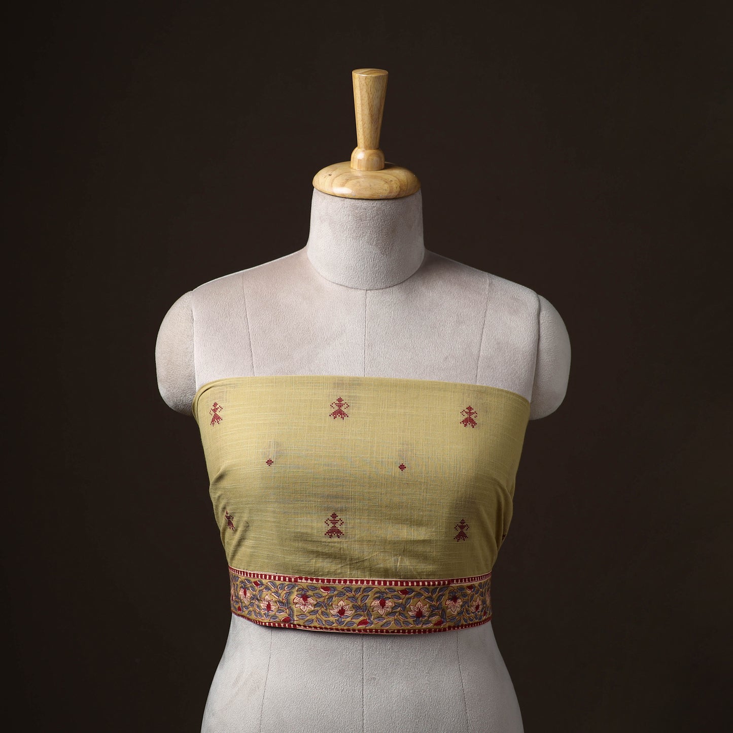 Jacquard Weave Cotton Blouse Piece 03