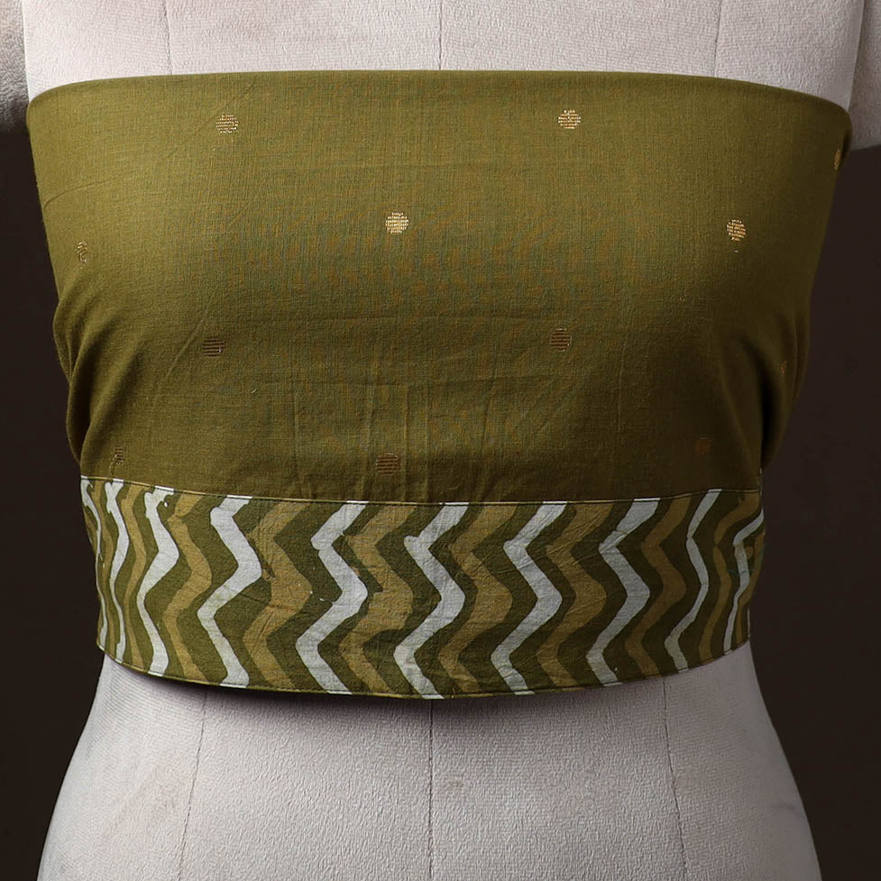 Jacquard Weave Cotton Blouse Piece 04