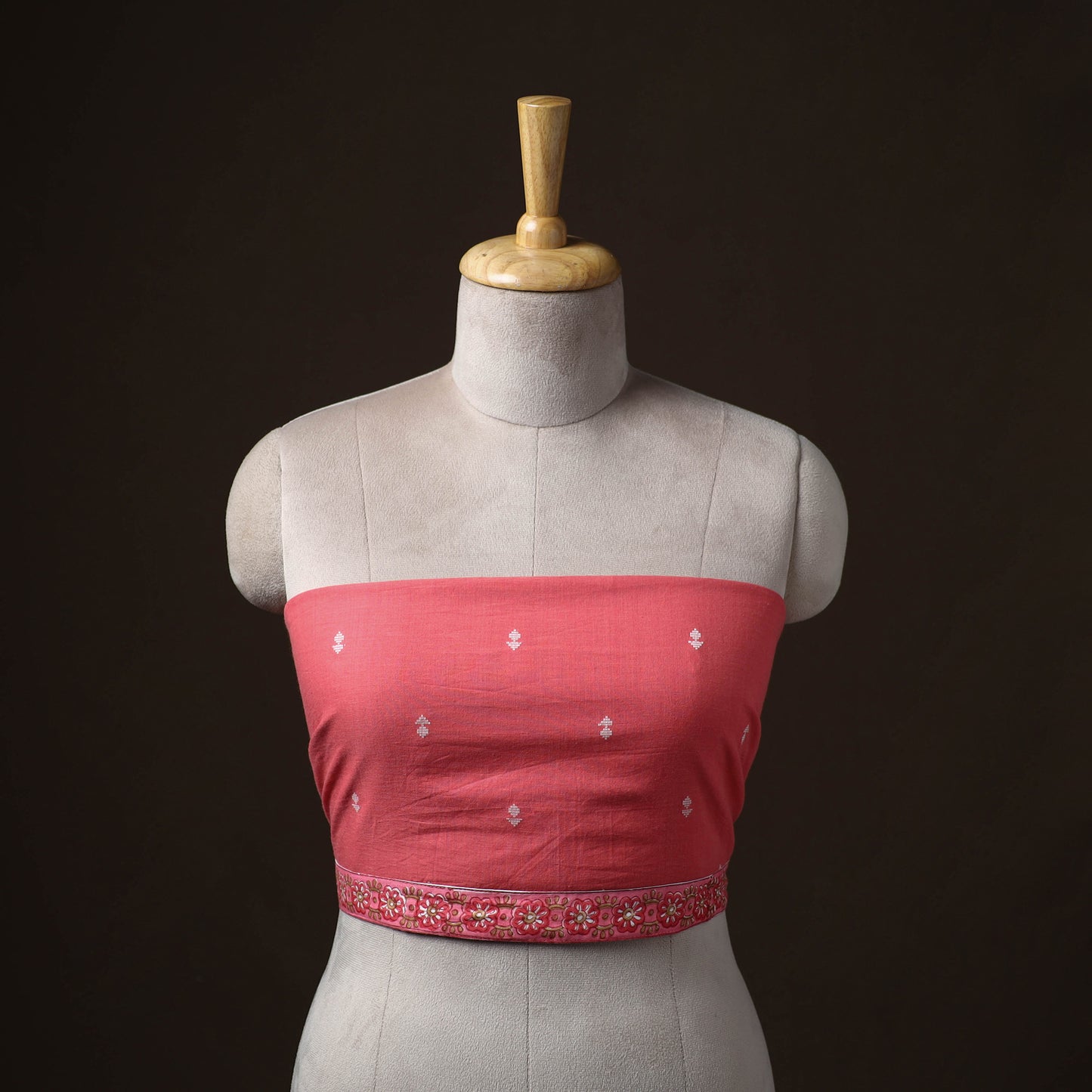 Jacquard Weave Cotton Blouse Piece 09