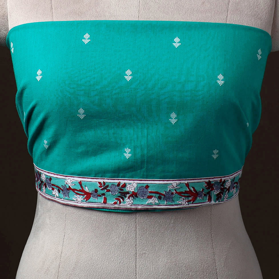 Jacquard Weave Cotton Blouse Piece 10