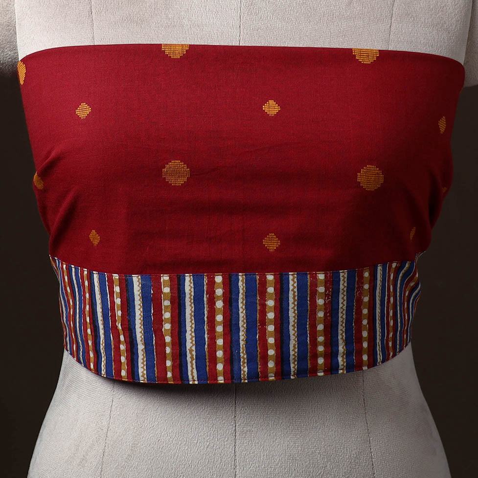 Jacquard Weave Cotton Blouse Piece 12