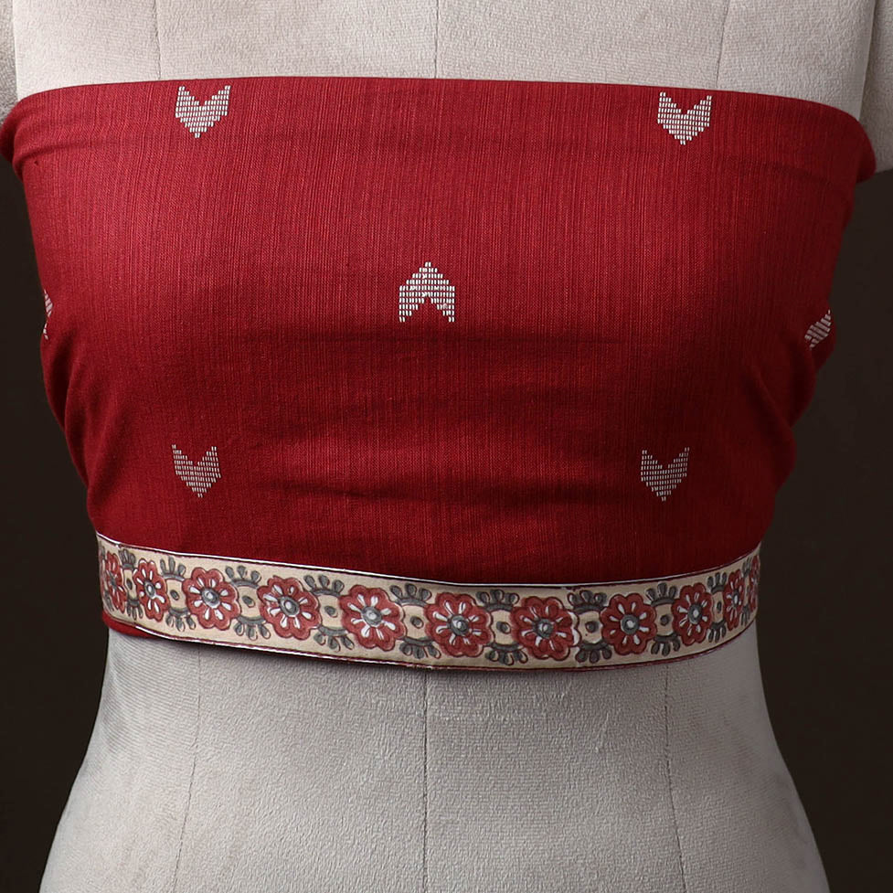 Jacquard Weave Cotton Blouse Piece 13
