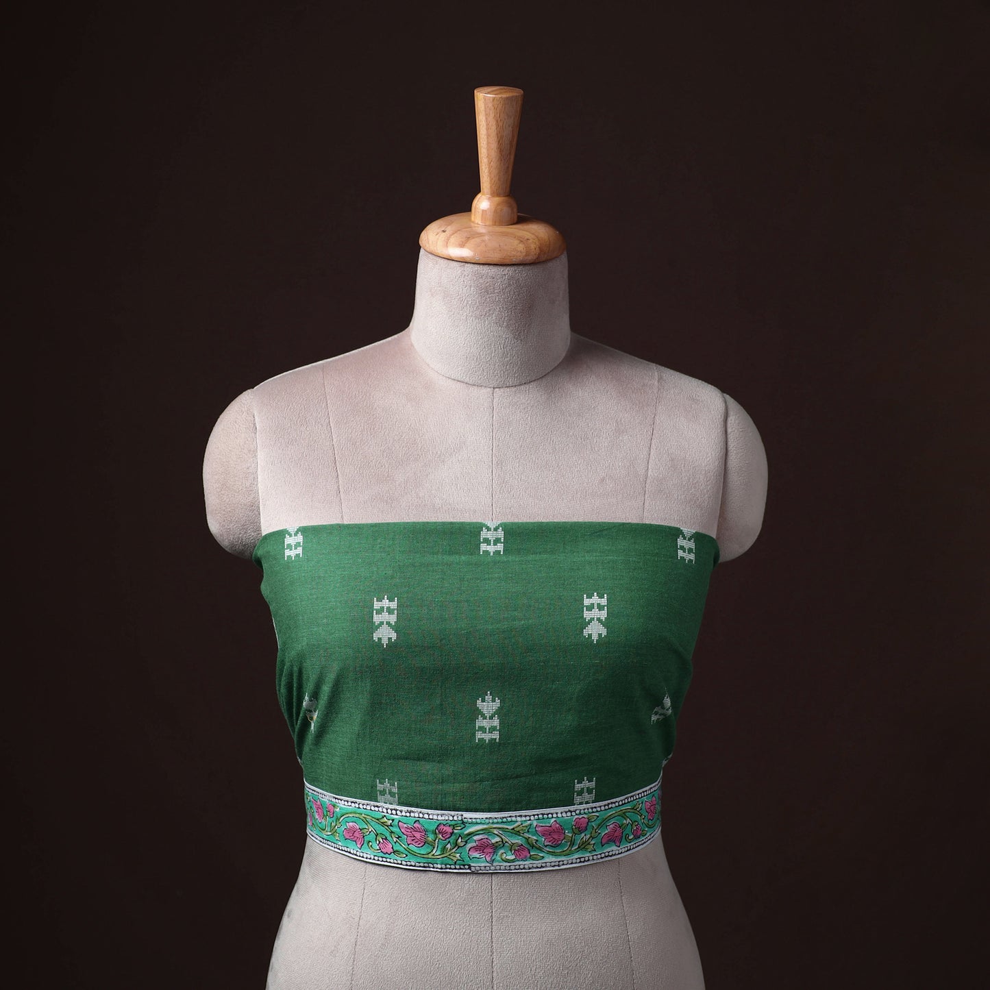 Jacquard Weave Cotton Blouse Piece 14