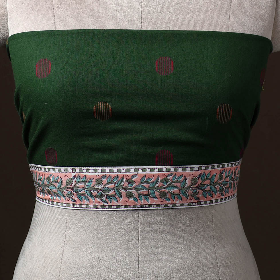 Jacquard Weave Cotton Blouse Piece 18