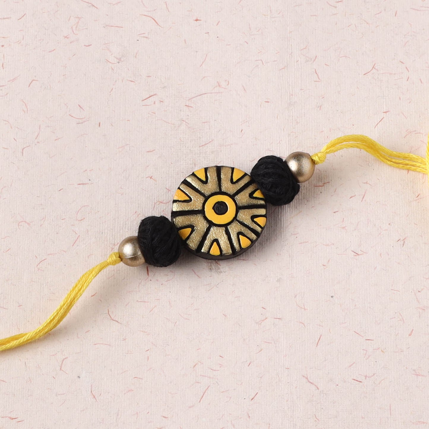 Black - Bishnupur Handpainted Terracotta Rakhi 49