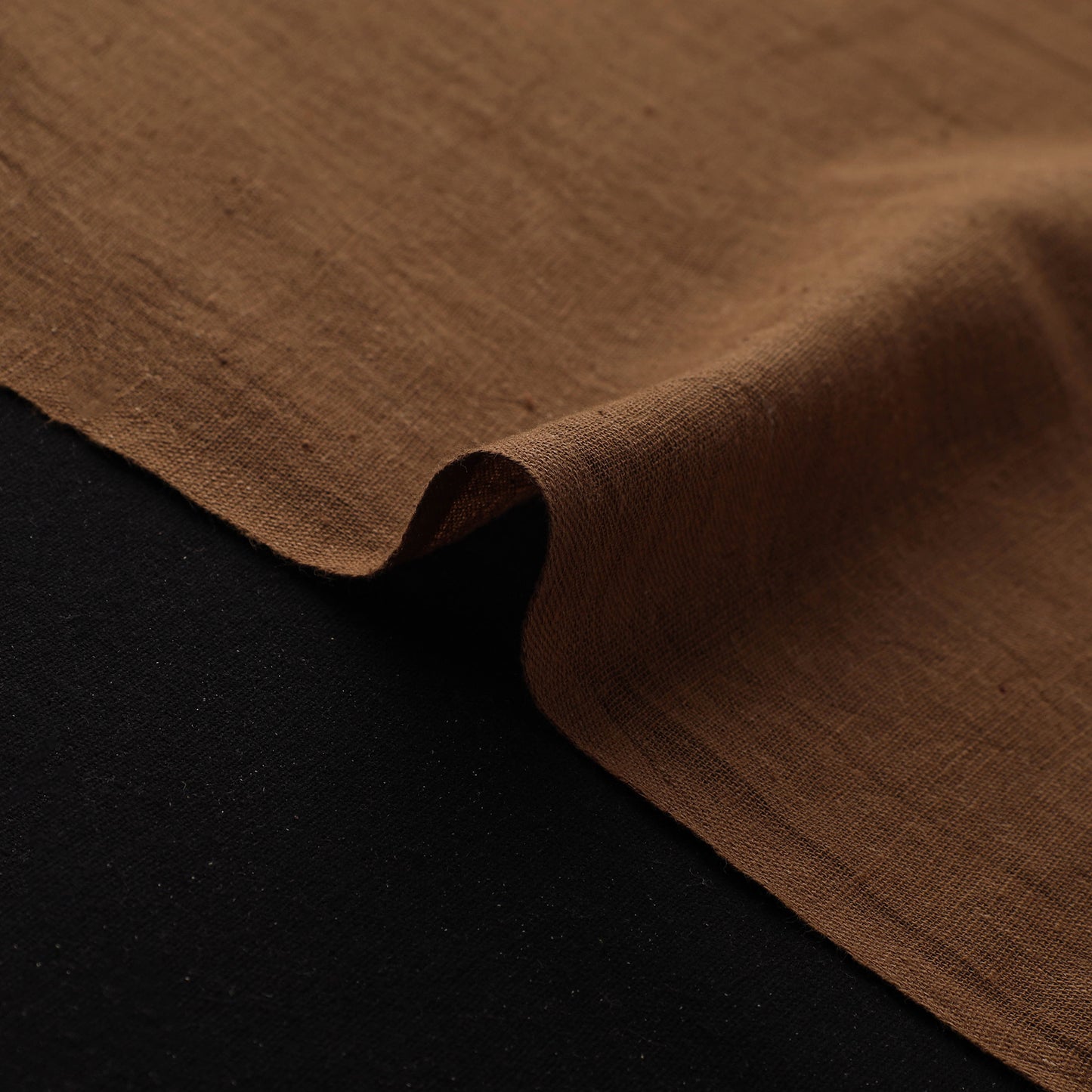 Brown - Kutch Organic Kala Cotton Handwoven Fabric 02