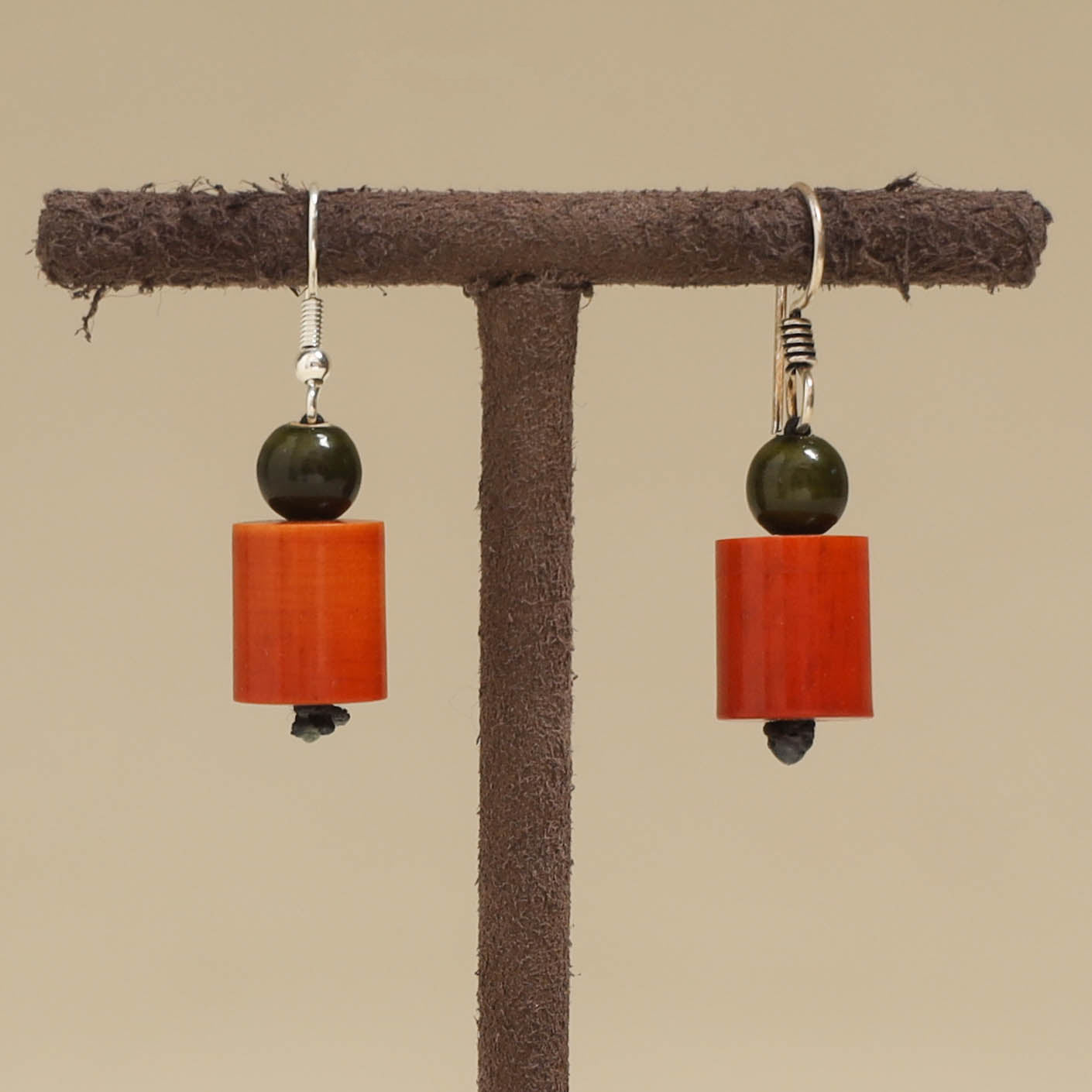 Orange - Channapatna Handcrafted Wooden Earrings 47