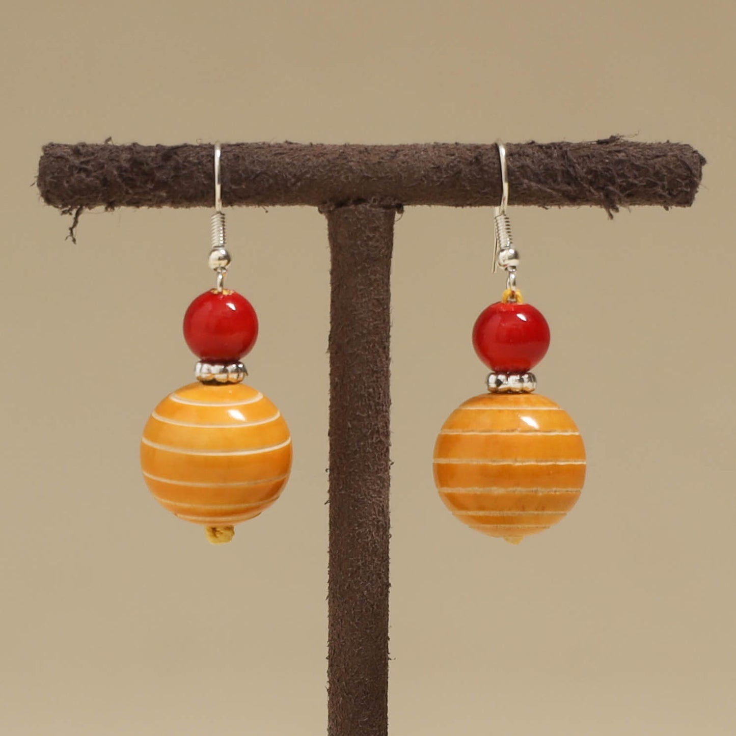 Yellow - Channapatna Handcrafted Wooden Earrings 29