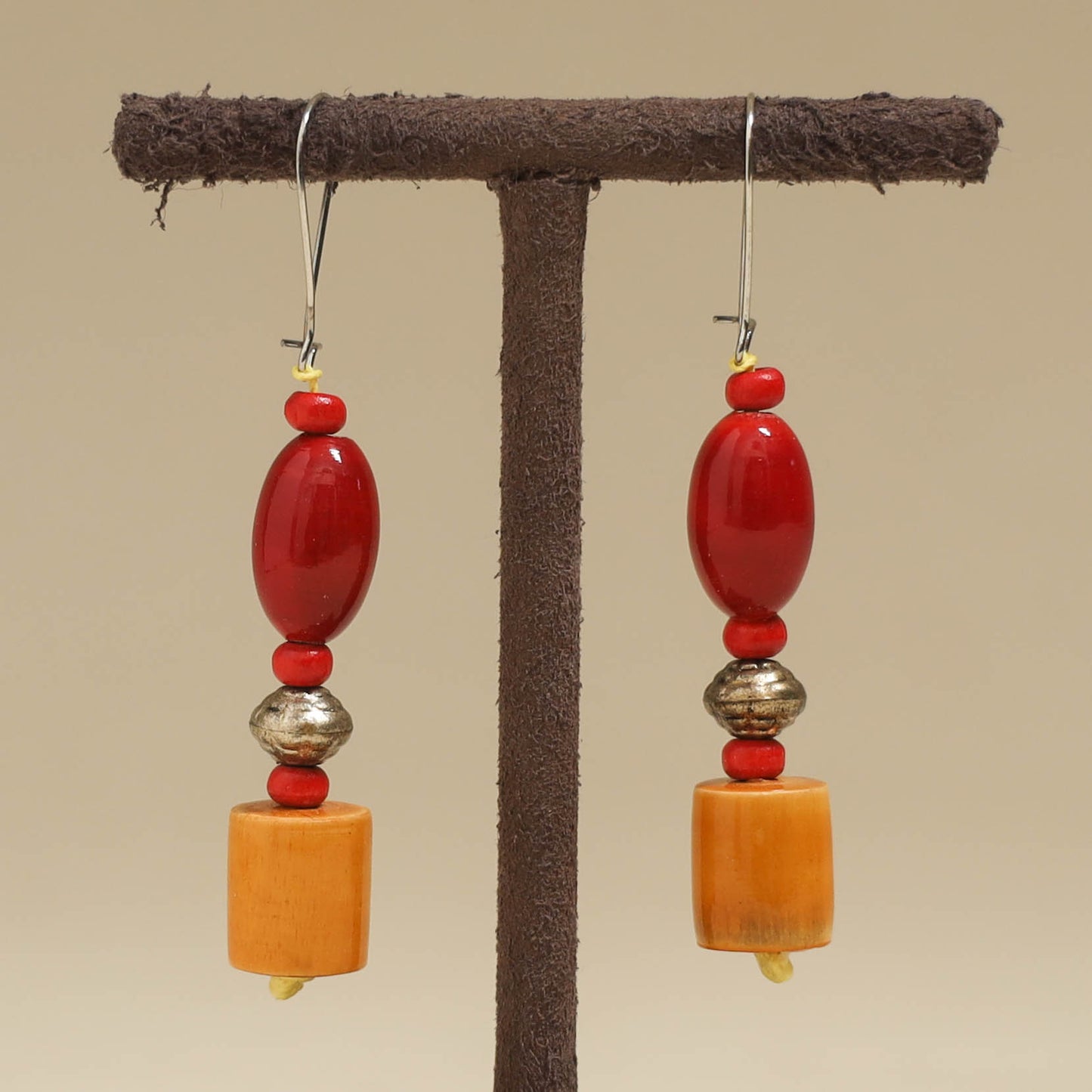 Orange - Channapatna Handcrafted Wooden Earrings 31