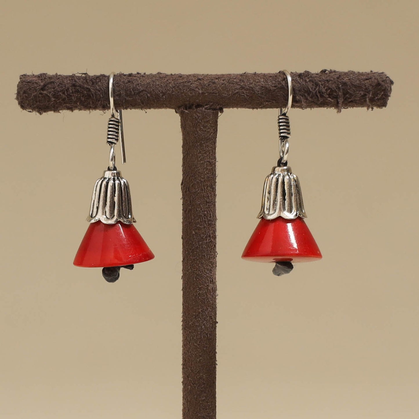Red - Channapatna Handcrafted Wooden Earrings 36